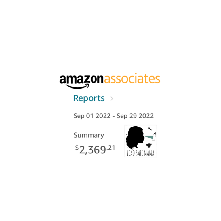 $2,369.21 has been earned so far this month via your clicks on Lead Safe Mama Amazon links – Thank you! Click through to see Lead Safe Mama, LLC’s Amazon Affiliate income history for all years.