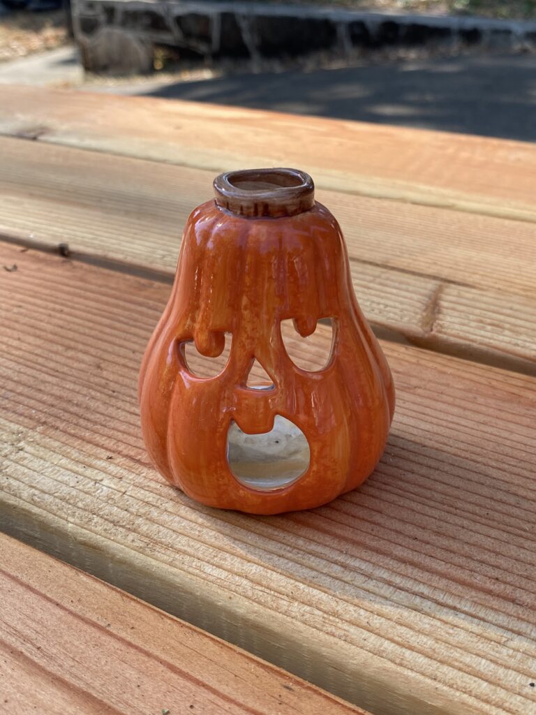 2005 Halloween Decor: Jack-o-lantern pumpkin votive candle holder from Michaels stores tested positive for both Lead & Cadmium