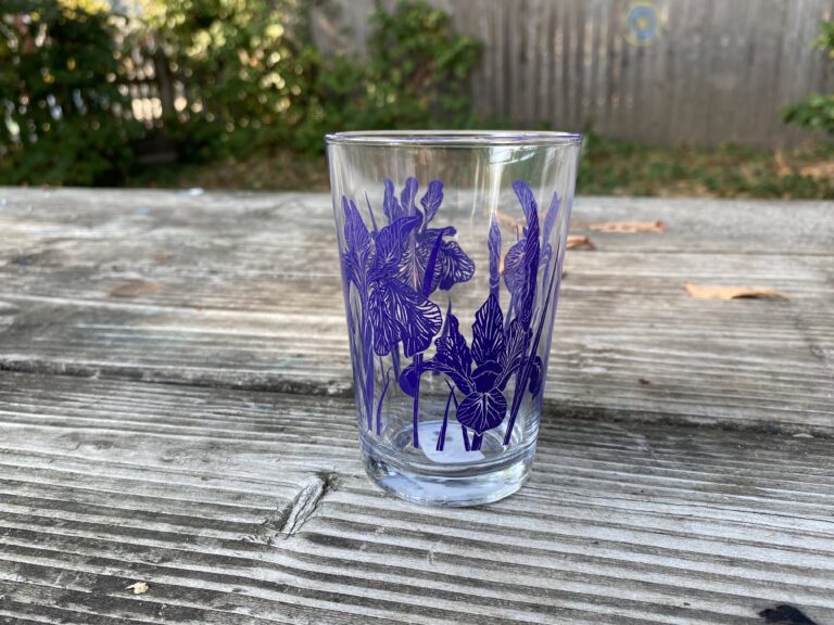 XRF test results for Down to Earth purple iris design juice glass (purchased at New Seasons Market)