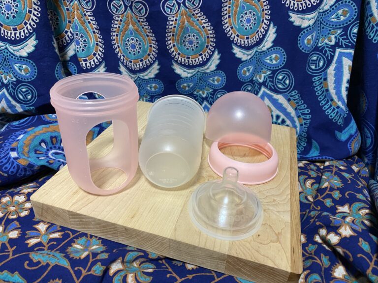 XRF test results for a Boon Nursh silicone and plastic baby bottle (in light pink)