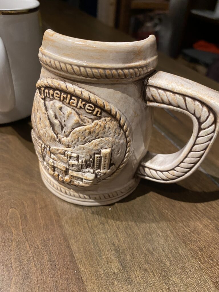 Interlaken, Switzerland souvenir ceramic mug (2022): 6,151 ppm Lead on the interior food surface.