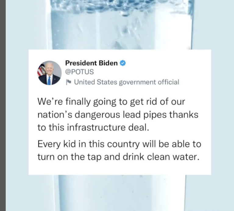 My comment on a Joe Biden Instagram post just now (@POTUS) about Lead in water.