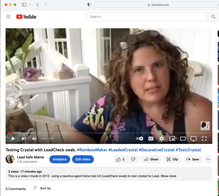 Testing crystal for Lead using a LeadCheck swab (not recommended) — video