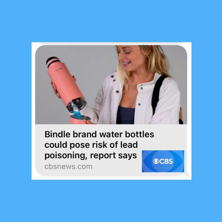 CBS News covered Lead Safe Mama, LLC’s work on the Bindle Bottle issue. Read the article here!