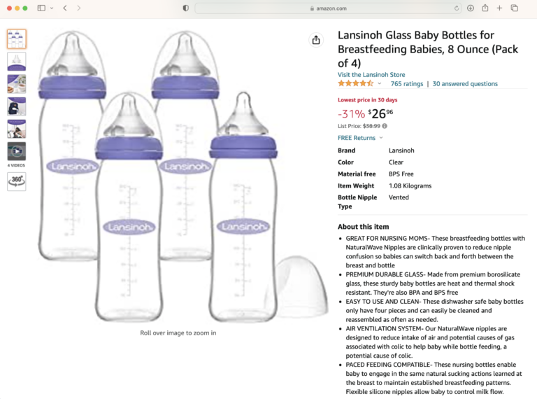 Lead Safe Mama, LLC’s CPSC Violation Report: LSM_02_2023 — Reporting Illegal Levels of Lead Found in the Paint on Lansinoh Glass Baby Bottles