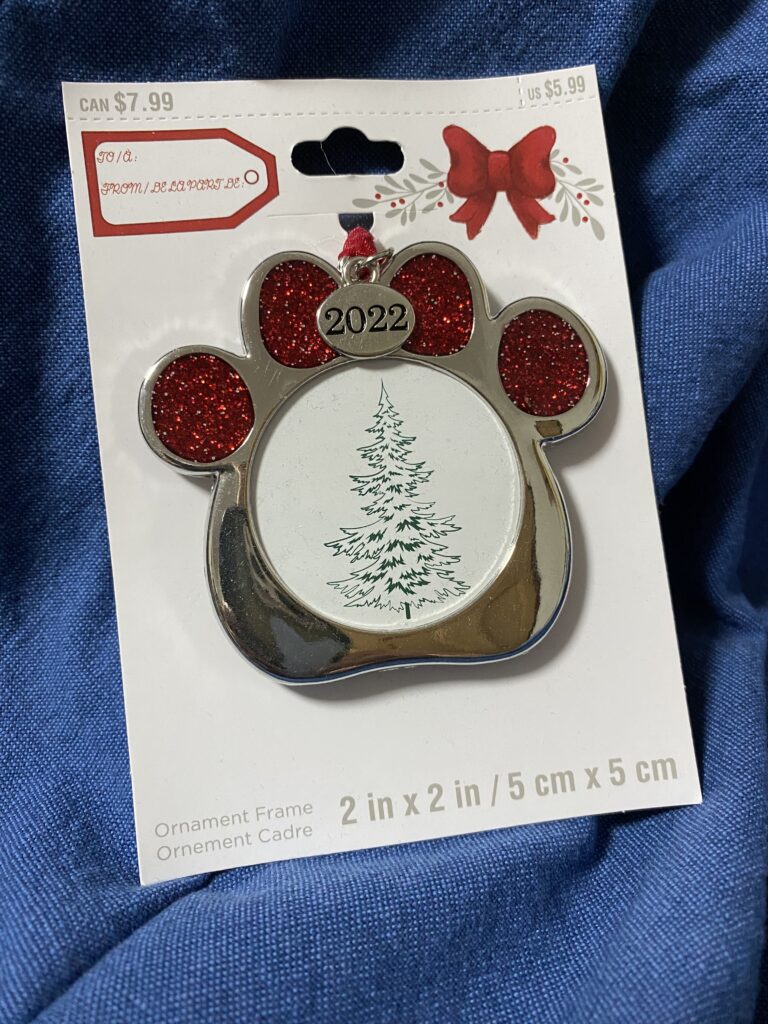 2022 Michael’s Paw Print Christmas Ornament Frame: Positive for Mercury and a significant amount of Arsenic in the red sparkles!