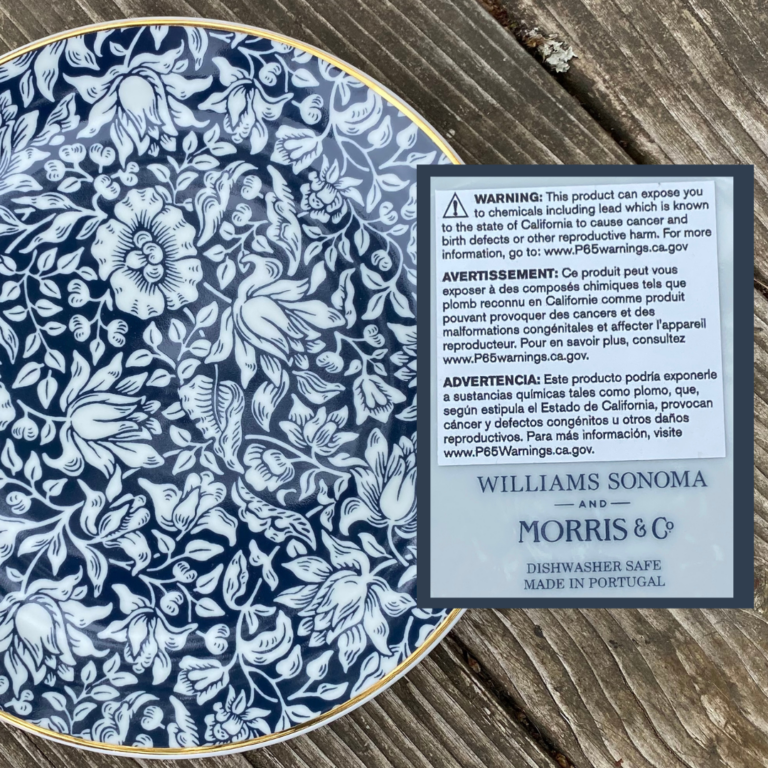 Last year I called Williams Sonoma out, yet again, for making & selling Lead-contaminated dishes. Their “solution” for 2023? Just slap a big ol’ sticker on the back.