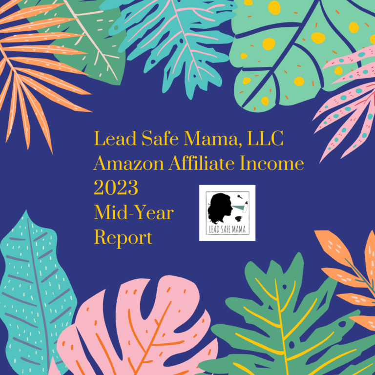 2023 Mid-Year Summary: How Much Amazon Affiliate Income has Lead Safe Mama, LLC Earned so far in 2023?