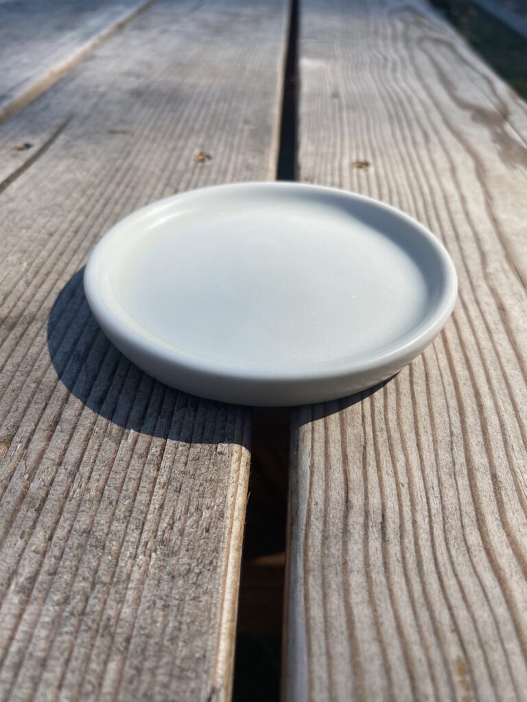 XRF test results for Felt & Fat white glazed ceramic saucer — sent in by Miriam in California