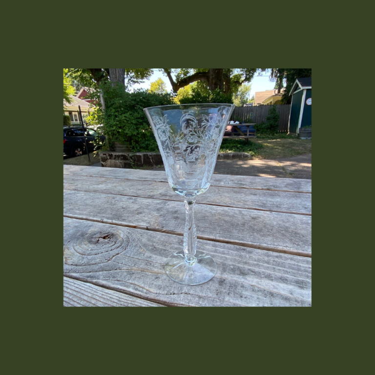 XRF test results for vintage etched crystal goblet (possibly c. 1960) sent in by Cindy in Texas