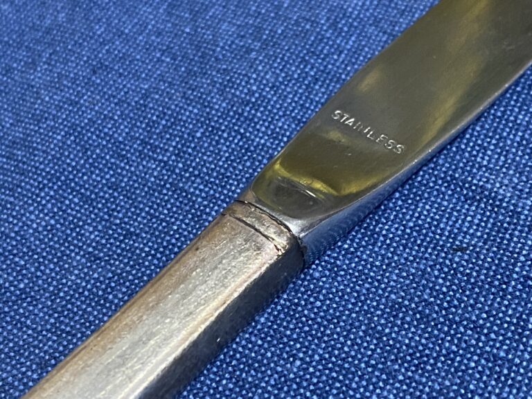 Even knives marked “Stainless” can have unsafe levels of bioavailable Lead (especially if the handle is made of a different material). Read more here.