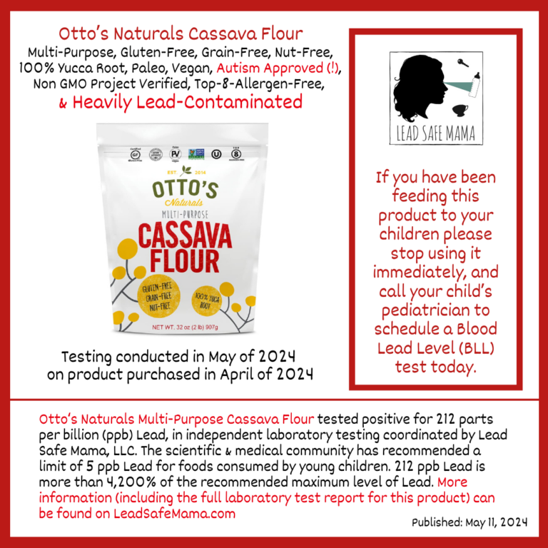 Cassava Testing: Otto’s Naturals Multi-Purpose Cassava Flour Tested for Lead, Cadmium, Mercury & Arsenic