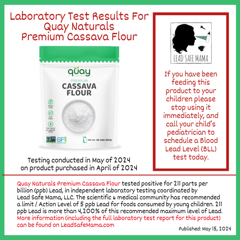 Cassava Testing: Quay Naturals Premium Cassava Flour Tested for Lead, Cadmium, Mercury, & Arsenic