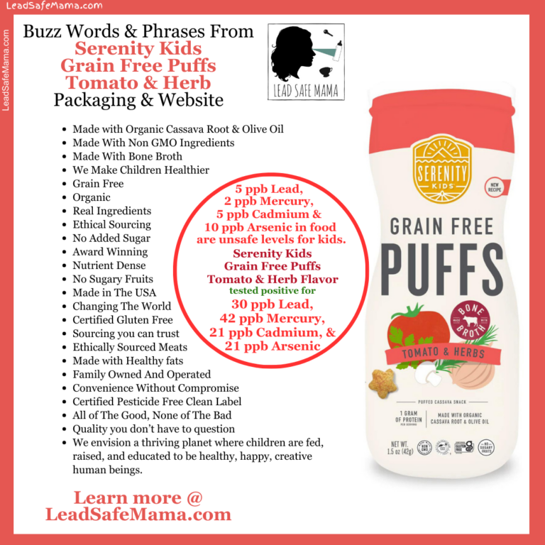 March 2024 Independent Laboratory Test Report for Serenity Kids Grain Free Puffs in Tomato & Herb Flavor