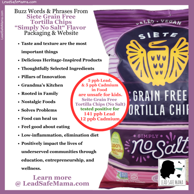 March 2024 Independent Laboratory Test Report for Siete Grain Free Tortilla Chips in “Simply No Salt” Flavor