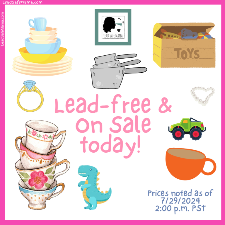 Lead-Free & On-Sale Today (Monday, July 29, 2024)