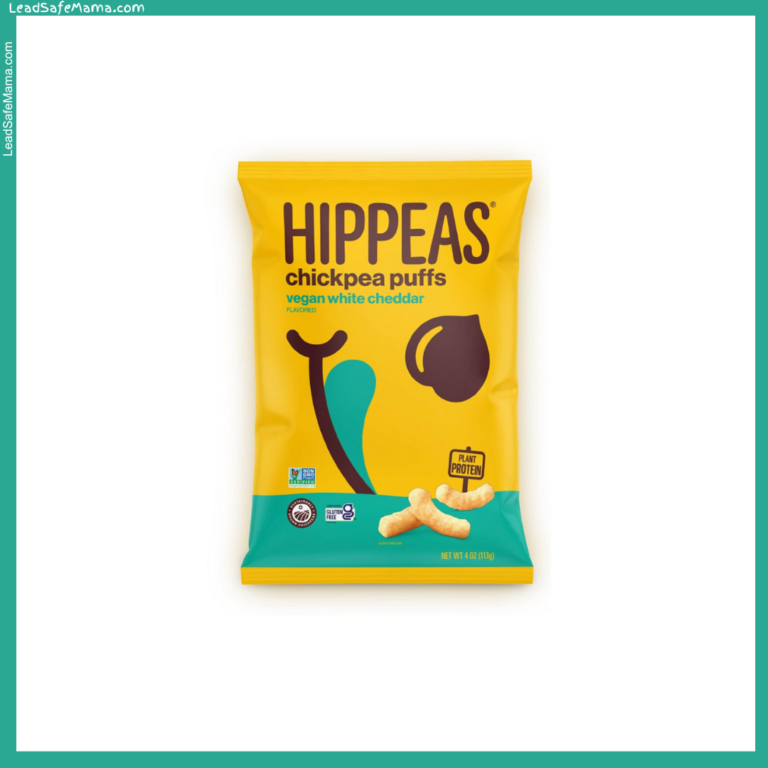 Hippeas Chickpea Puffs in Vegan White Cheddar flavor test positive for unsafe levels of Cadmium & Arsenic — August 2024 Lab Report