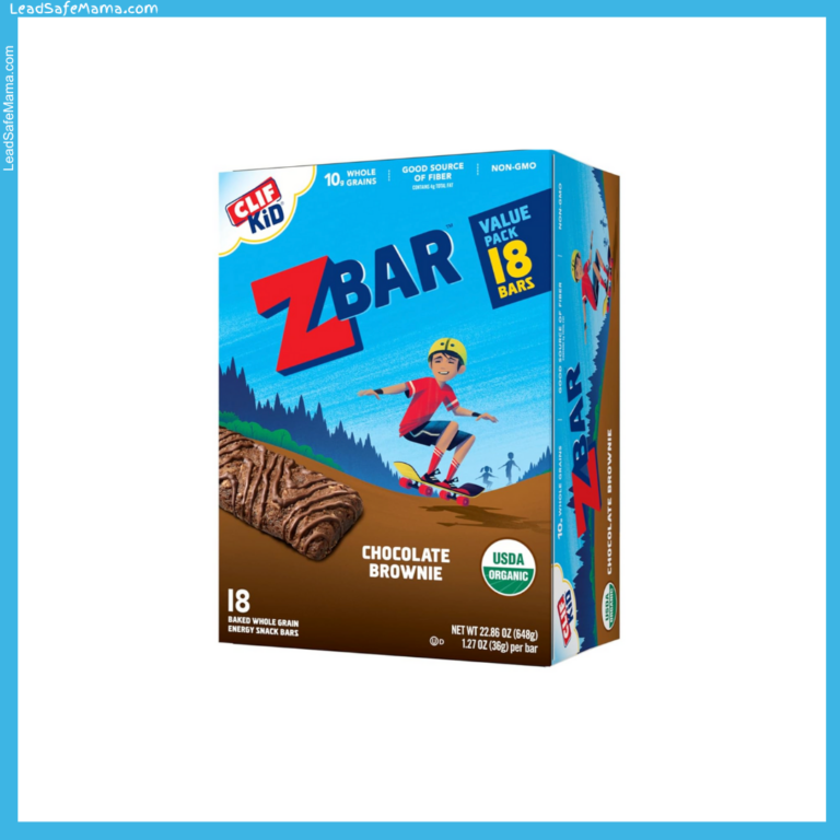 Clif Kid Organic Chocolate Brownie ZBars test positive for unsafe levels of Lead and Cadmium. See the laboratory report here.