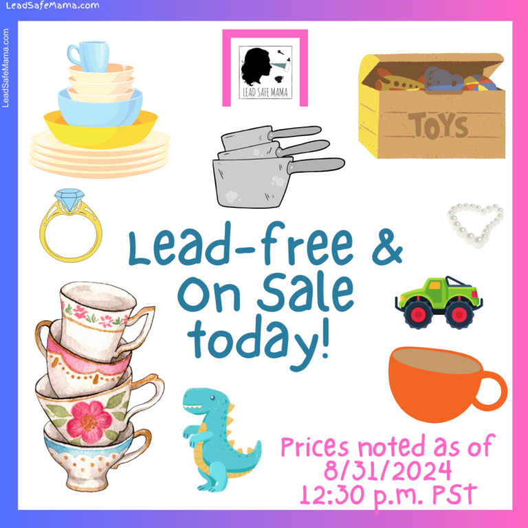 Lead-free and on sale on Amazon today — August 31, 2024