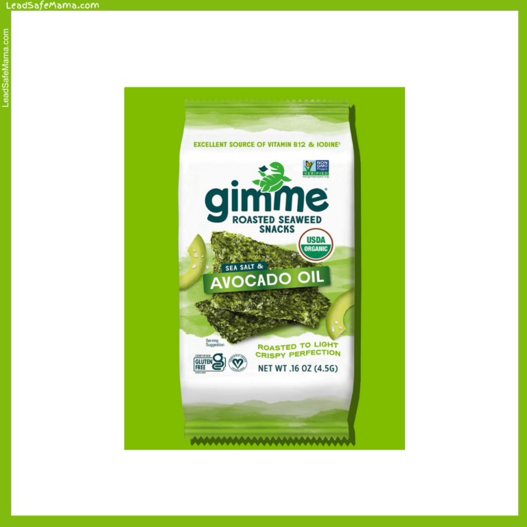 This product should be illegal. Gimme Organic Roasted Seaweed Snacks in Sea Salt and Avocado Oil flavor test positive for 13,800 ppb Arsenic (plus Lead, Cadmium, and Mercury, too). Read the August 2024 lab report here.