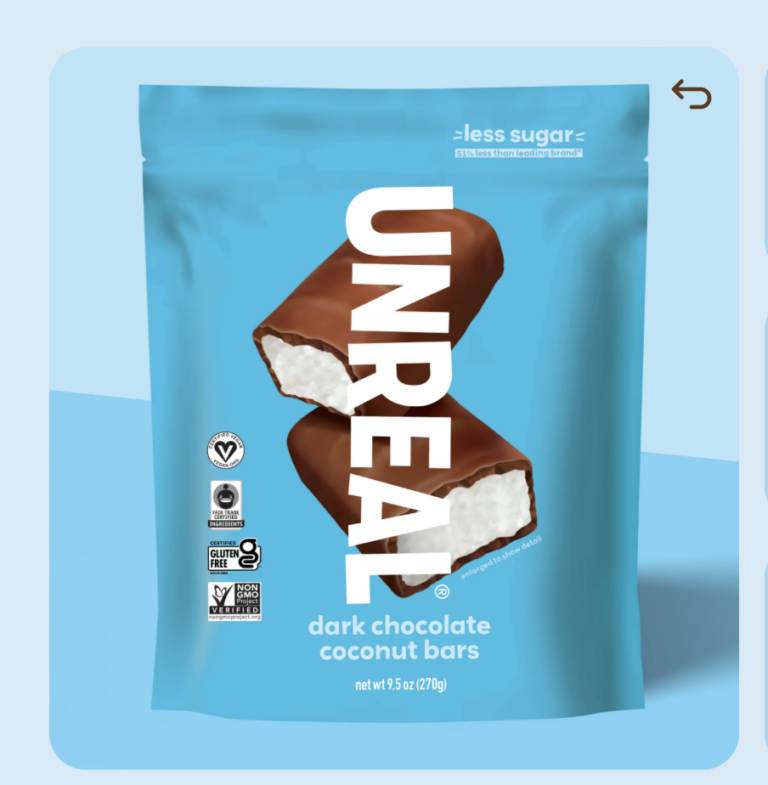 Unreal Dark Chocolate Coconut Bars test positive for unsafe levels of Lead and Cadmium. See the laboratory report here.