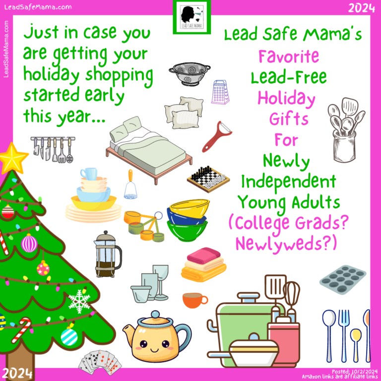 2024 Shopping Guide: Lead Safe Mama’s Favorite Lead-Free Holiday Gifts for Newly Independent Young Adults (college grads, newlyweds, & others)