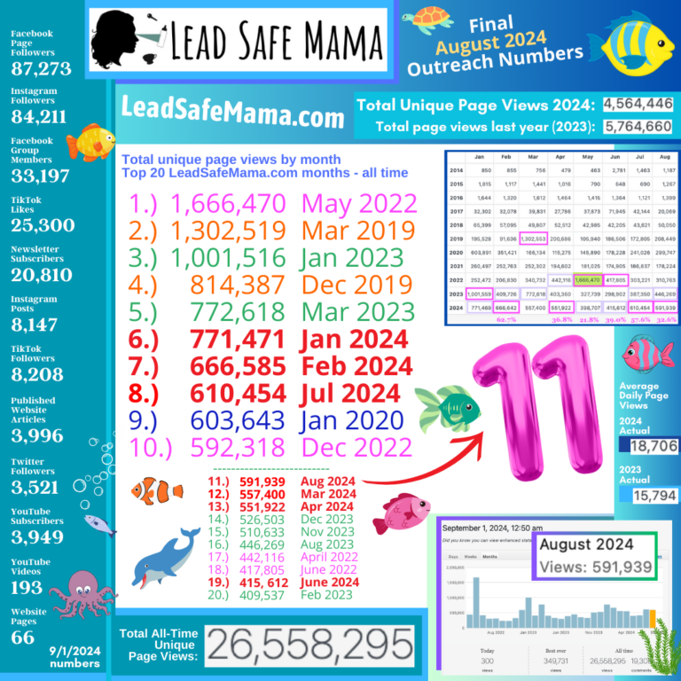 Best August Ever for Lead Safe Mama, LLC — Final August 2024 Outreach Numbers