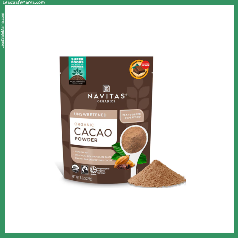 Navitas Unsweetened Organic Cacao Powder tests positive for unsafe levels of Lead and Cadmium — August 2024 laboratory report