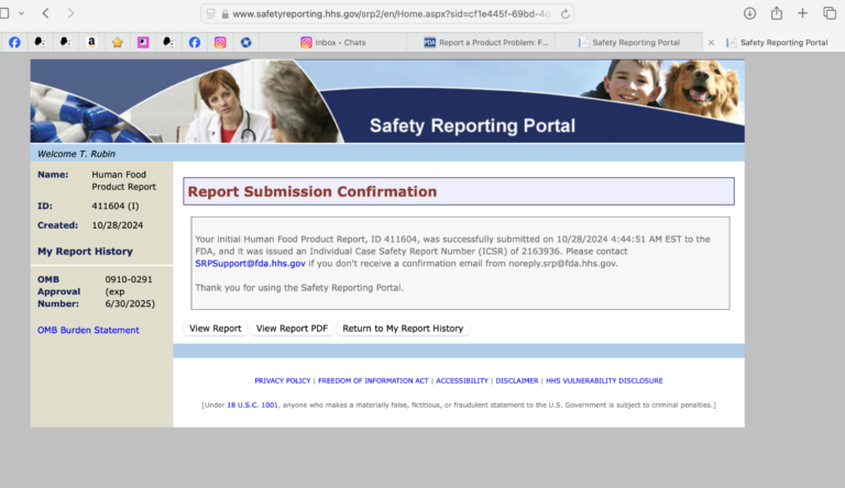 SunButter FDA Complaint