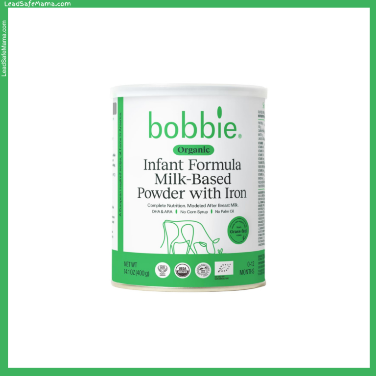 Bobbie Organic Infant Formula Milk-Based Powder With Iron – Green & White Can (Made in USA): 2024 Lab Report – Testing For Lead, Mercury, Cadmium, & Arsenic