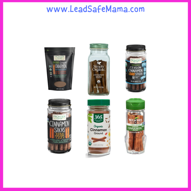 Chart Comparing the Toxicant Profiles of 6 Popular Cinnamon Products Tested by an Independent, Third-Party Lab in 2024