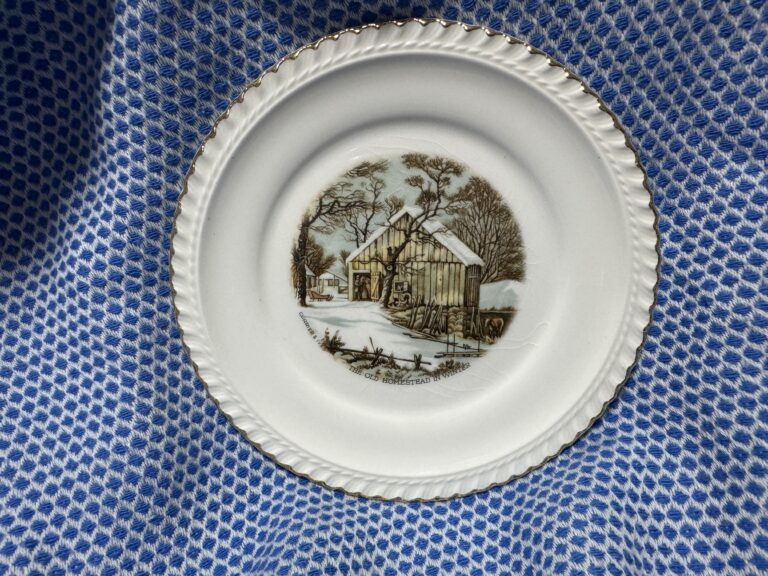 XRF Test Results for Small Harkerware Dish: The Old Homestead in Winter, Currier & Ives (Since 1840, Made in U.S.A.)