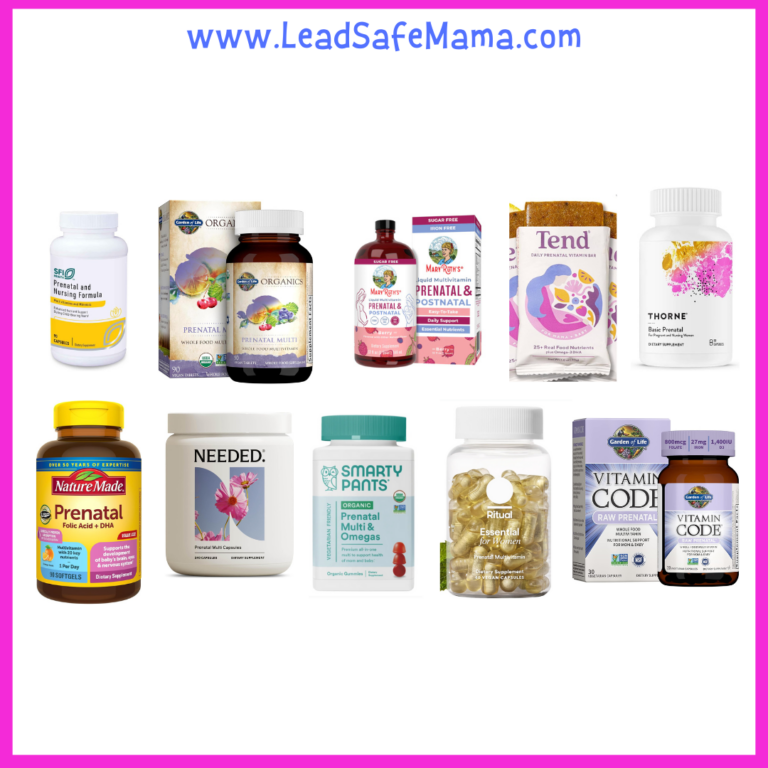 Chart Comparing the Toxicant Profiles of 10 Popular Prenatal Vitamins Tested by an Independent, Third-Party, Laboratory in 2024