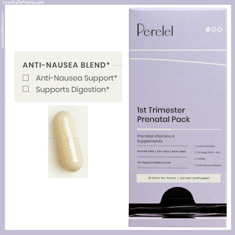 Perelel 1st Trimester Prenatal Pack Anti-Nausea Blend (Light Yellow Capsule) Tests Positive for Lead, Cadmium, and Arsenic: Lab Report Here