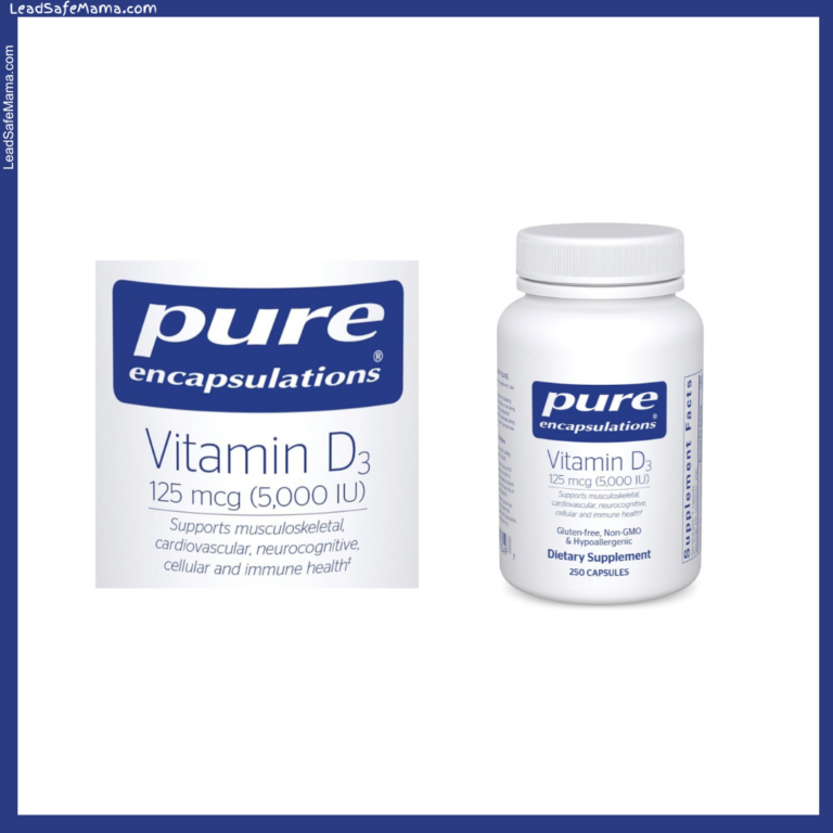 Pure Encapsulations Vitamin D3 Dietary Supplement Tests Positive for Lead: Lab Report Here