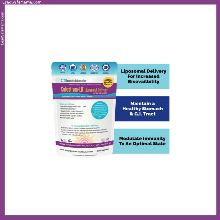 Sovereign Laboratories Colostrum-LD Liposomal Delivery Dietary Supplement in Vanilla Flavor Analyzed for Lead, Cadmium, Arsenic & Mercury: 2025 Lab Report Here