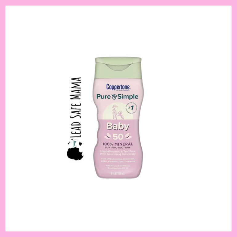 Testing Coppertone Pure & Simple Baby Zinc Oxide Sunscreen, SPF 50 for Lead, Cadmium, Mercury, & Arsenic with Independent (Community-Funded), Third-Party Laboratory Testing