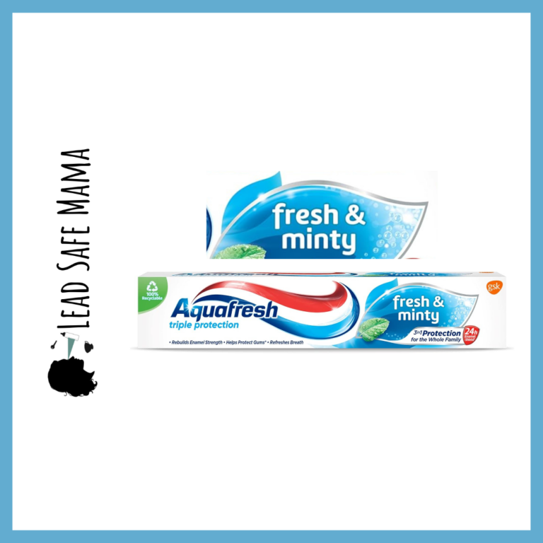 Testing Aquafresh Triple Protection “Fresh & Minty” Fluoride Toothpaste (Purchased in London, England) for Lead, Cadmium, Mercury, & Arsenic with Third-Party, Independent Laboratory Testing