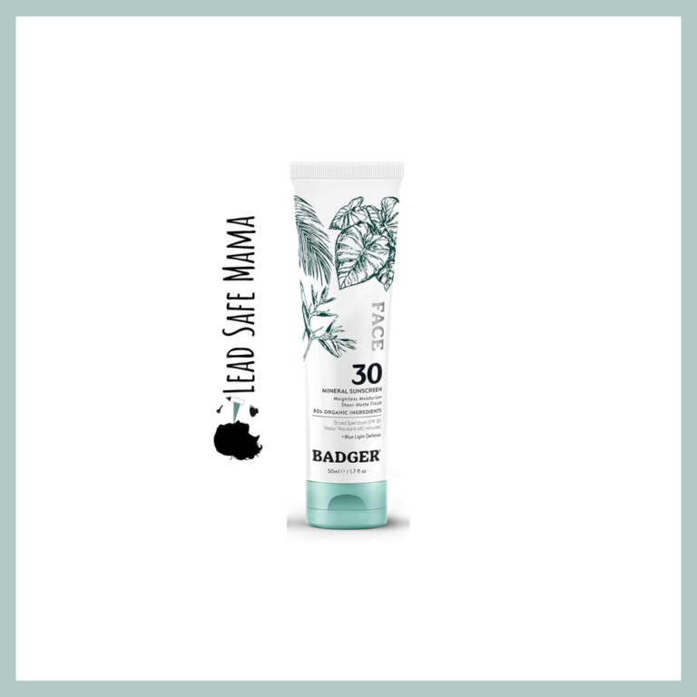 Testing Badger Mineral Face Sunscreen, SPF 30 for Lead, Cadmium, Mercury, & Arsenic with Third Party, Independent, Laboratory Testing