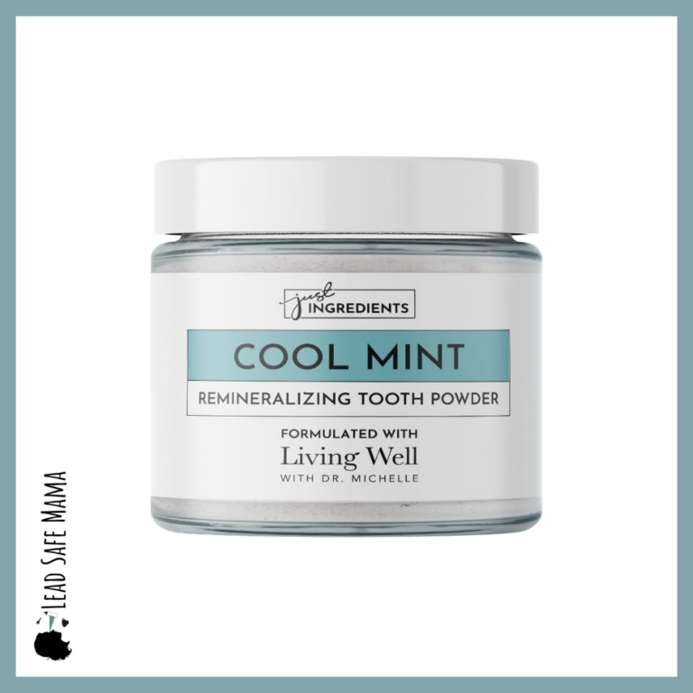 Testing Just Ingredients Cool Mint Remineralizing Tooth Powder for Lead, Cadmium, Mercury, & Arsenic with Third Party, Independent, Laboratory Testing