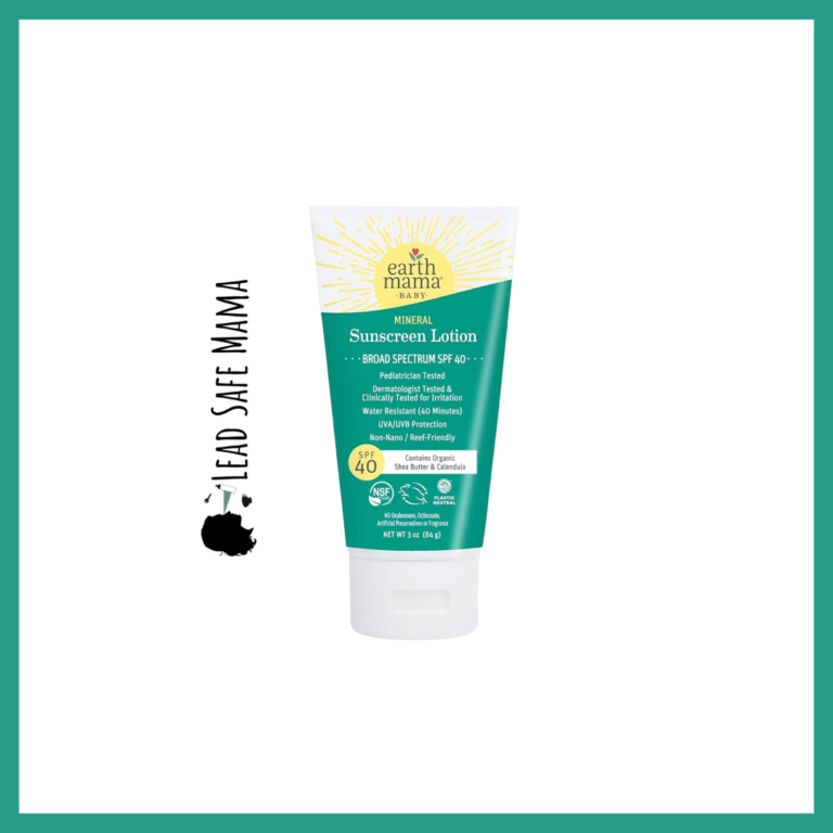Testing Earth Mama Baby Broad Spectrum Mineral SPF 40 Sunscreen for Lead, Cadmium, Mercury, and Arsenic