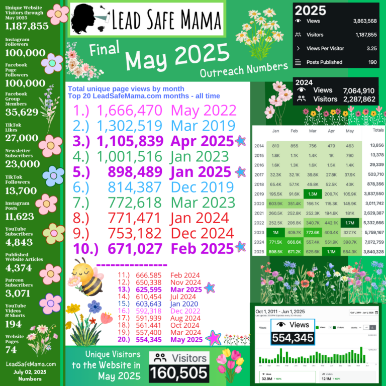 Final May 2025 Lead Safe Mama, LLC Outreach Numbers