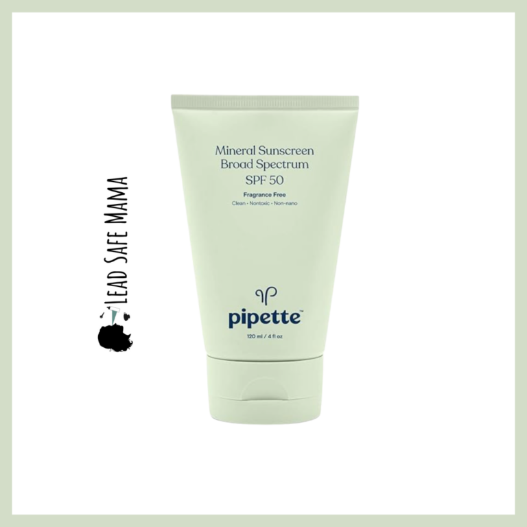 Testing Pipette SPF 50 Broad Spectrum Mineral Sunscreen for Lead, Cadmium, Mercury, and Arsenic