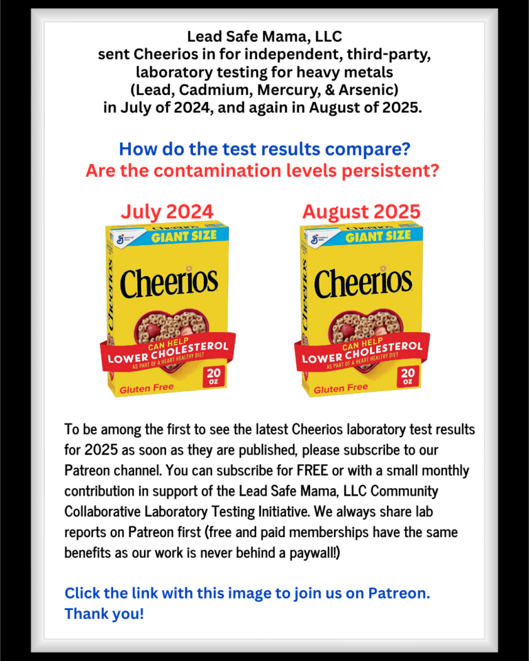 Year-over-Year General Mills Cheerios Toxicity Comparison Chart – September 2025