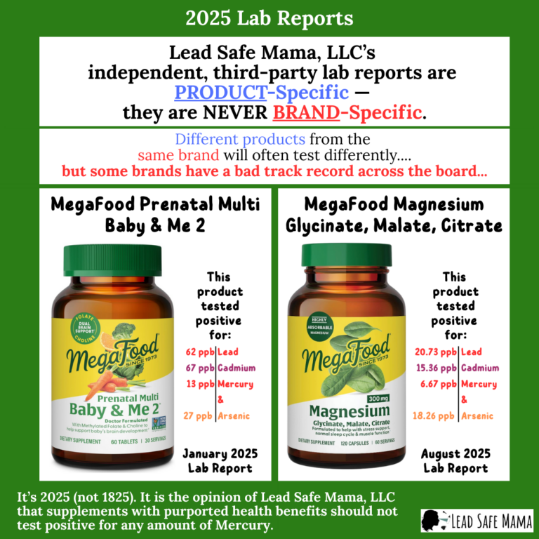 Lab Test Results are Product Specific, not Brand Specific: MegaFood Comparison