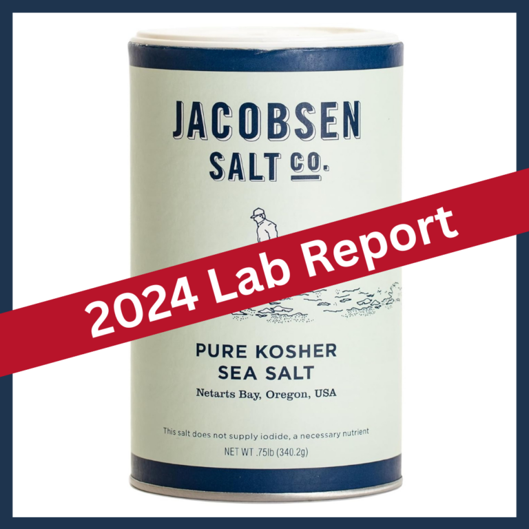 July 2024 Laboratory Test Results for Jacobsen Salt Co. Pure Kosher Sea Salt from Netarts Bay, Oregon