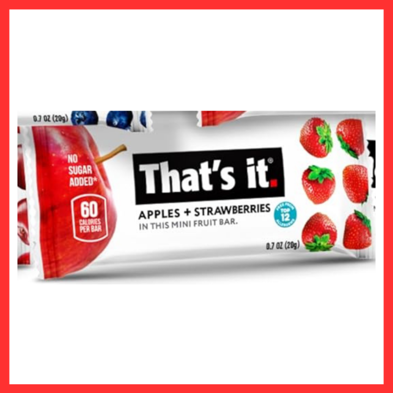 Testing That’s It Apples + Strawberries Mini Fruit Bar for Lead, Cadmium, Mercury, & Arsenic with Independent, Third-Party Laboratory Testing