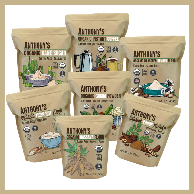 Comparative Chart of Independent, Third-Party Laboratory Test Results for Anthony’s Brand Organic Products