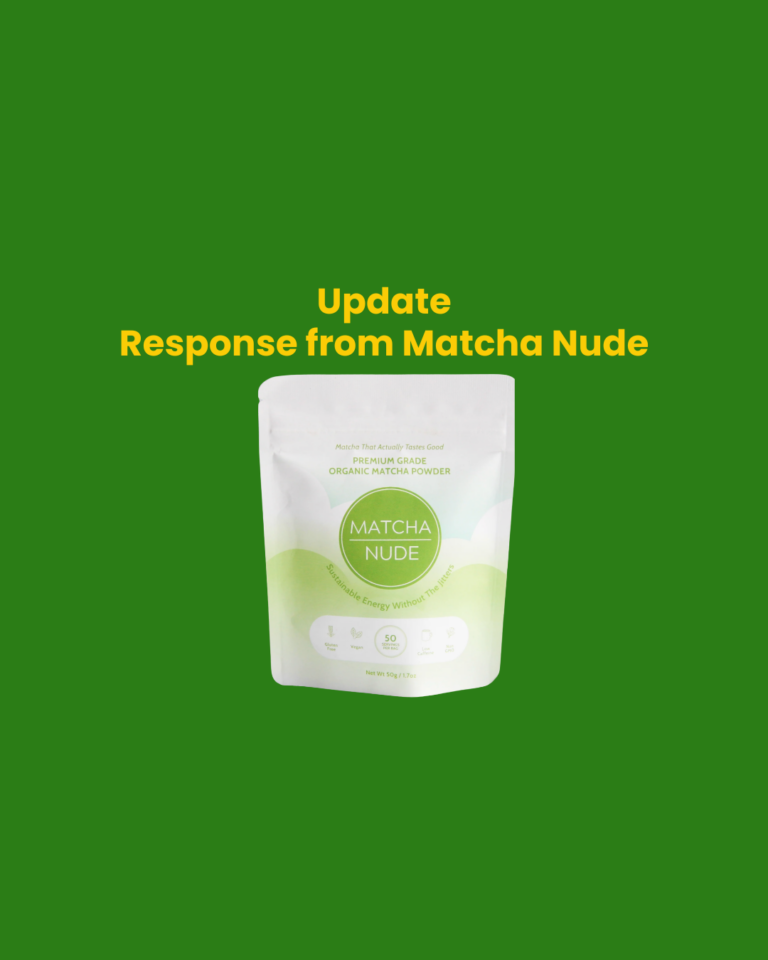 March 2026: Update — Response from Matcha Nude