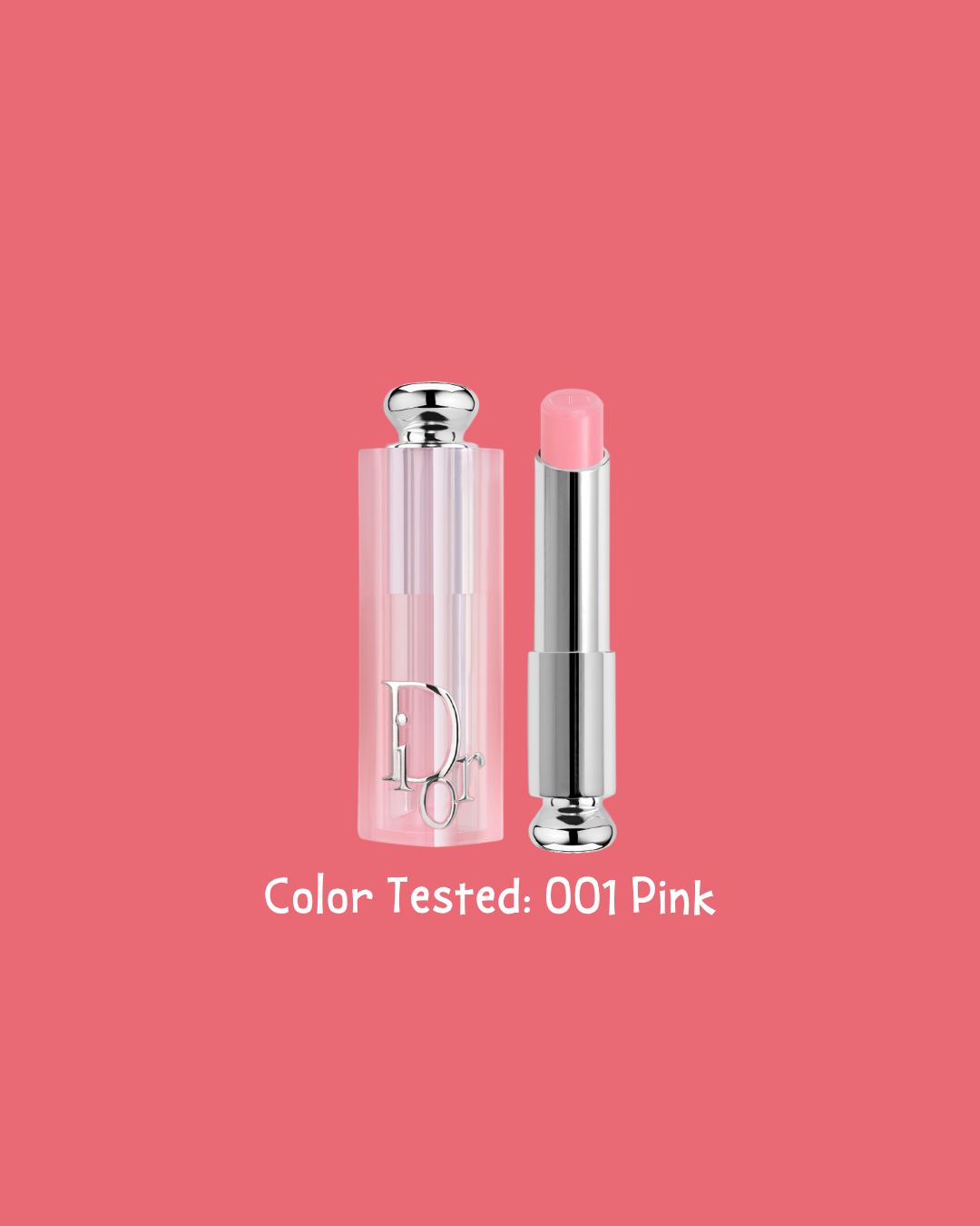 Testing Dior Addict Lip Glow Lip Balm in 001 Pink Color For Lead ...